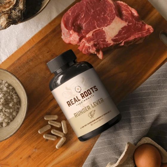 Real Roots – Runderlever Capsules 180 stuks (500 mg) – 100% Gevriesdroogd
