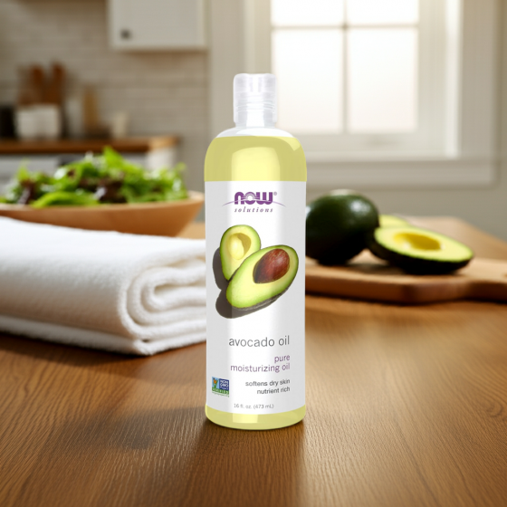 NOW Foods – Avocado Olie – 473 ml – 100% Pure Plantaardige Olie voor Huid, Haar en Koken