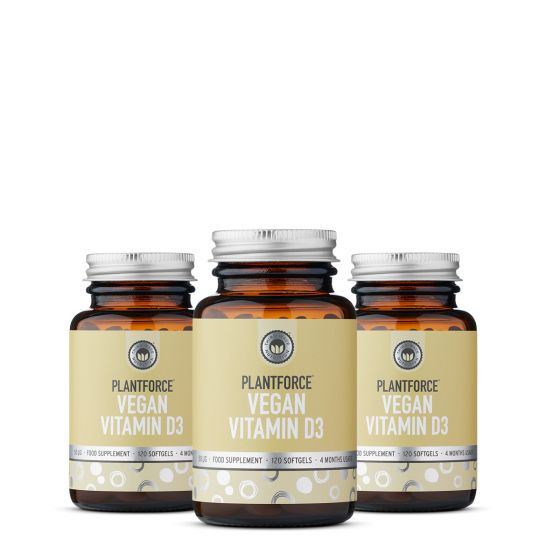 Plantforce vegan vitamin D3 bundle deal 3 jars with discount