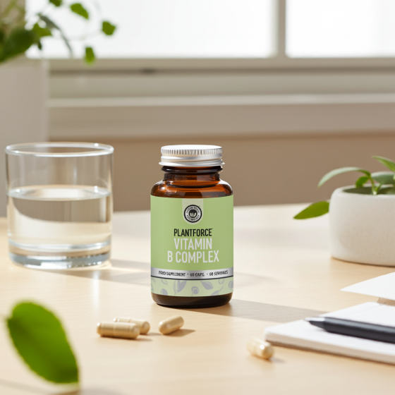 Plantforce – Vegan B-Complex – 60 Capsules | Volledig spectrum B-vitamines uit plantaardige bron