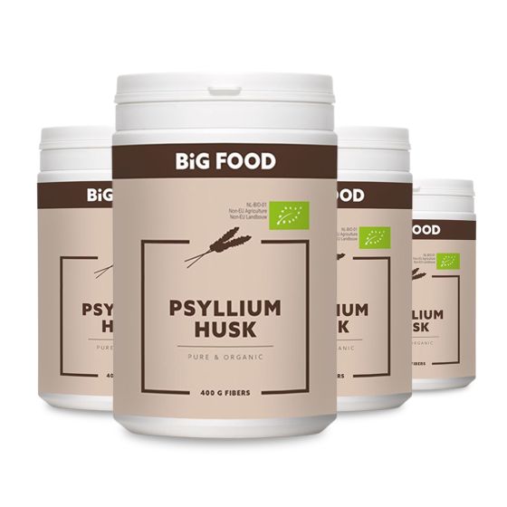 Big Food Bio Psyllium Husk Vezels – 3+1 Gratis