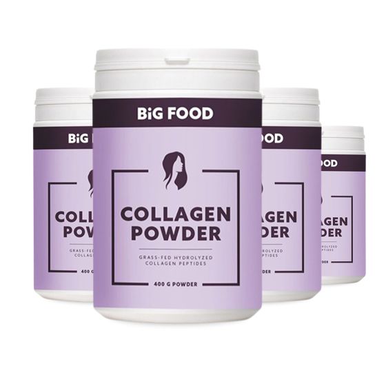 Big Food - Premium Gehydroliseerd Collageen Peptiden - 4 x 400g - 3+1 GRATIS