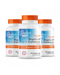 Doctor's Best - Pepzin GI - Zinc-L-Carnosine Complex - 3 x 120 V-caps
