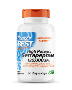 Doctor's Best - Serrapeptase - 120.000 SPU – 90 capsules 