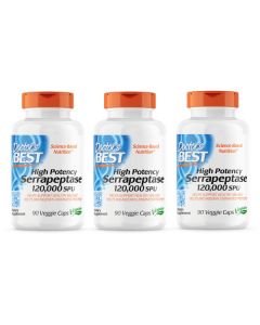 Doctor's Best - Serrapeptase - 120.000 SPU – 90 capsules
