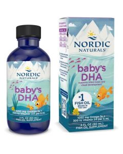 Nordic Natural's - Baby's DHA Fish Oil -1050mg Omega-3 with Vitamin D3 - 60 ml.