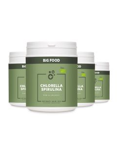 Big Food - Chlorella Spirulina - 4 x 500g - 3+1 GRATIS - Voordeelpakket Aanbieding