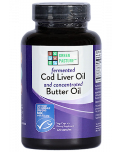 Green Pasture - Fermented Cod Liver Oil / Butter Oil Blend - 120 Capsules