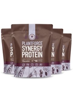 Plantforce - Synergy Protein Chocolate - 4 x 40 porties - 3+1 GRATIS - Voordeelpakket Aanbieding