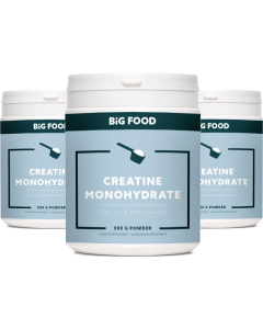 Big Food - (3x) Creatine Poeder Monohydrate - 500g - Voordeelbundel