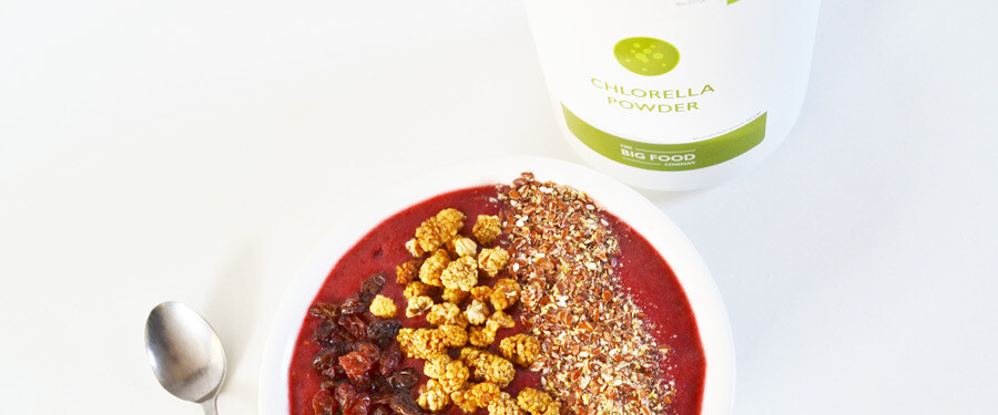 Recept vegan chlorella smoothiebowl 